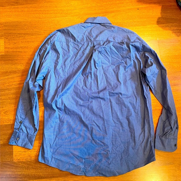 Burberry London 100% cotton blue striped button down shirt large - Picture 12 of 12